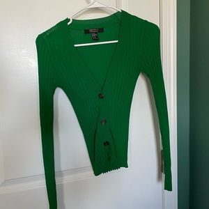 Green cardigan